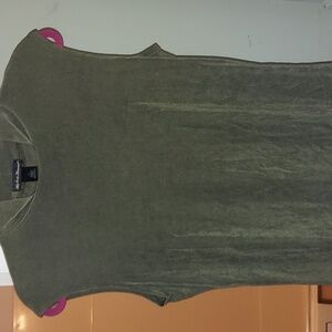 Made in Heaven Green Acetate Spandex Mock Sleeveless Top Sz L